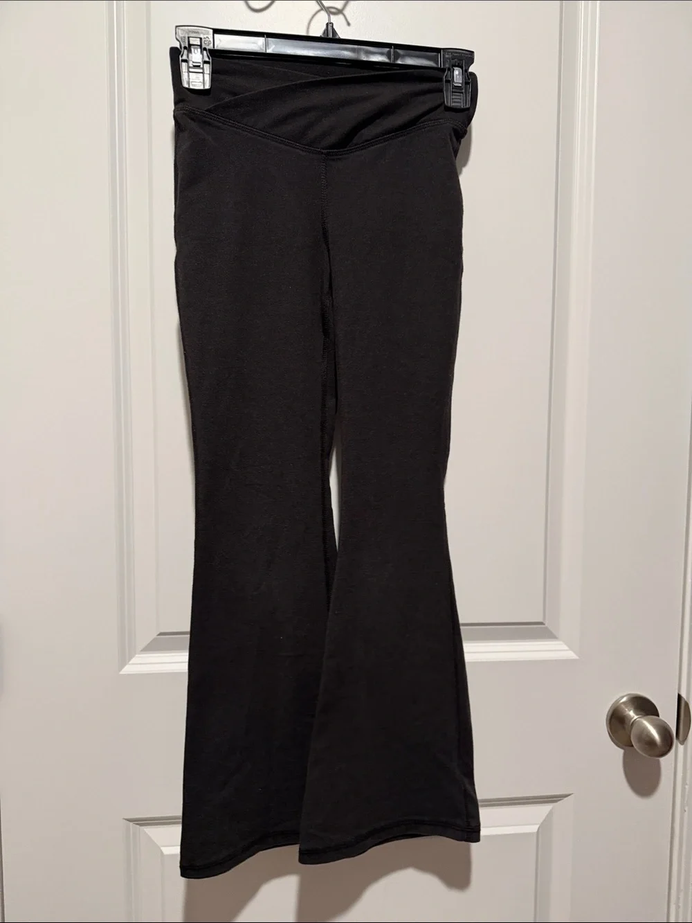 Old Navy Black Girls' Flared Fold-Over Waist Leggings